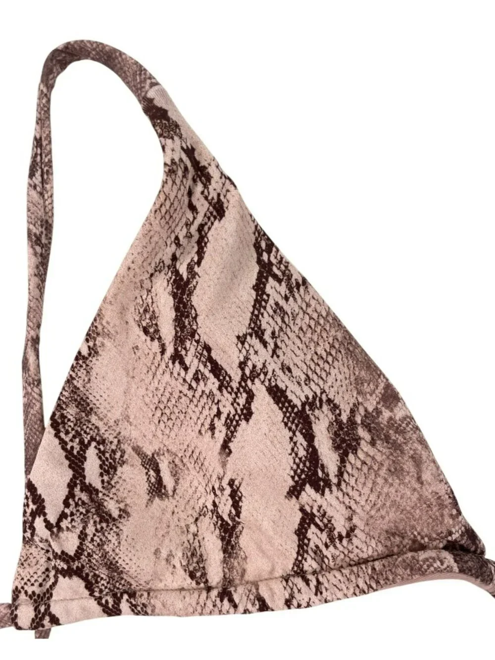 PQ Swim Paige Triangle Bikini Top Python Size Large MSRP $84 NEW - Picture 4 of 7